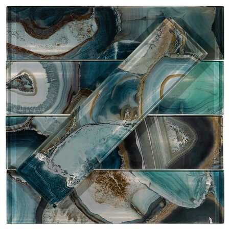 Andova Tiles Myst 3 in. x 12 in. Glass Marble Look Subway Wall Tile SAM-ANDMYS249